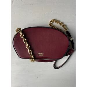 Vintage Chloe Burgundy Crossbody Bag with Gold Chain